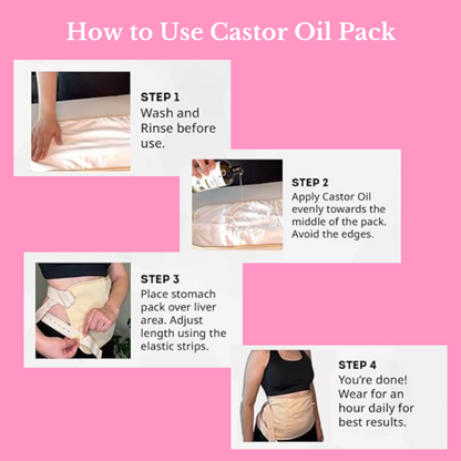 Castor Oil Pack Wrap Set