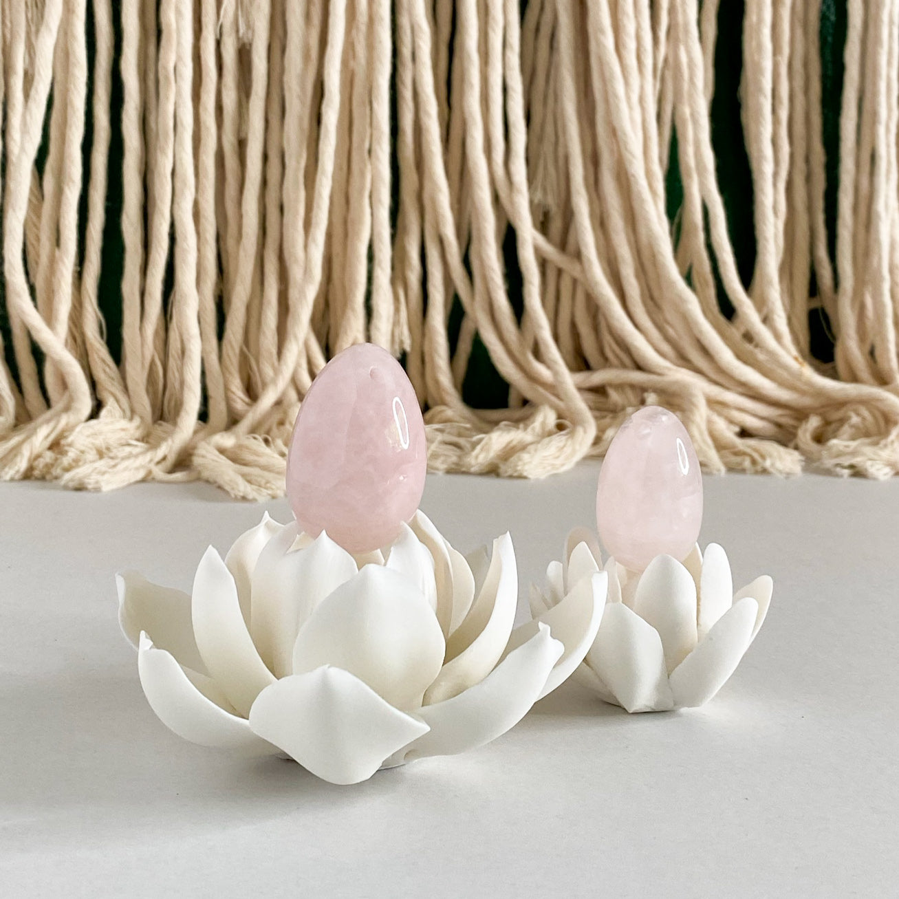 Rose Quartz Yoni Egg - Drilled